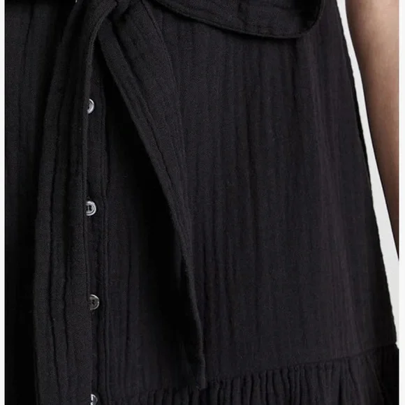 Xirena Sunset Black  Jude Slubbed Cotton Dress Size Xs - Picture 3 of 3